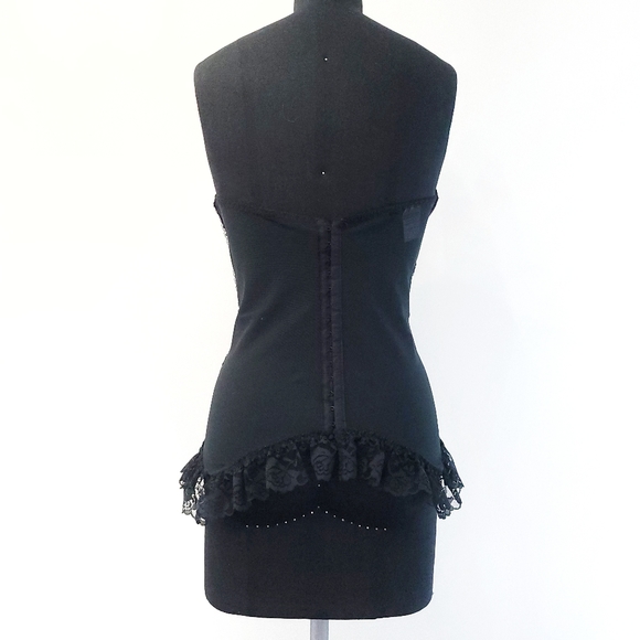 Vintage Witchycore Purple Satin Lace Lingerie Bustier Corset - Picture 9 of 9